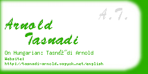 arnold tasnadi business card